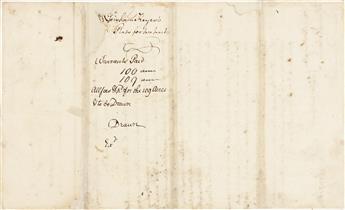 WASHINGTON, GEORGE. Autograph Document Signed, GWashington, with two manuscript plat maps in holograph,